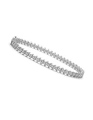 1 ct. tw. White Gold S-Link Diamond Tennis Bracelet