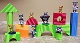 Hard to Find Unique Tom and Jerry 19 Piece Play Set with 9 Tom, Jerry, and Spike Figures and 10 Obstacle Course Tumbling Blocks that Can Be Arranged Into Hundreds of Different DesignsIMAGE