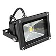 GLW 10W 12V AC or DC Warm White LED Flood light High Power Waterproof Outdoor Lights Black Case