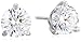 Platinum-Plated Sterling Silver Swarovski Zirconia Round-Cut Stud Earrings, 3CTTW