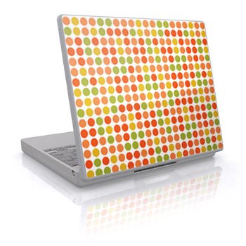 Childrens Toyshop  Video Games : Laptop Skin (Can be trimmed to fit most laptops.) (15" x 12") - Autumn Big Dots