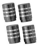 Custom Accessories 16012 Tire Valve Caps Charcoal