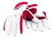 Knog Red and White Leather 'RIDE HARD' Cycling Gloves (Large)