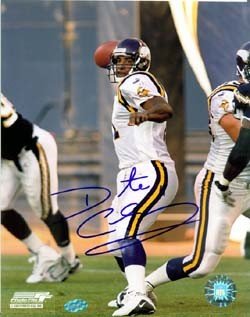 Daunte Culpepper Autographed/Hand Signed Minnesota Vikings 8x10 Photo (Vs. SD)