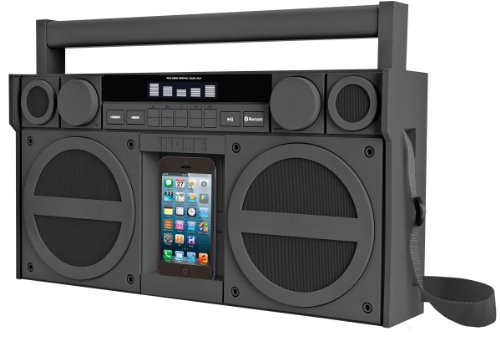 iHome Bluetooth Portable FM Stereo Boombox with USB Charging in Rubberized Finish - Gunmetal (iBT44GC) On Sale