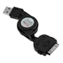 Black Retractable 2-In-1 USB Data Hotsync Charging Cable for Apple Iphone 3GS 3rd Generation Smartphone
