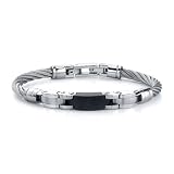 Extraordinary Elegance: Stainless Steel Twisted Cable Link Bracelet Extraordinary Elegance: Stainless Steel Twisted Cable Link Bracelet