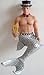 December Diamonds Shirtless Mr Champagne Merman wants to be your New Years Eve Date:) Hot Sculpted Body with Red Bowtie. Black Top Hat & Silver Wrist Cuffs accented with Red Rhinestones. Glittered Silver Tail & Belt with Clear Rhinestone Accents. He holds a Flute of Champagne & is ready to Toast YOU