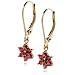 41Iy%2BNqboJL. SL500 SS75  18k Yellow Gold Overlay Sterling Silver Ruby & Diamond Heart Pendant