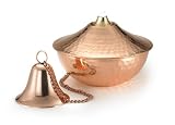 Good Directions 206CH Medium Oil Table Lamp with Snuffer Cap, Hammered Copper Finish