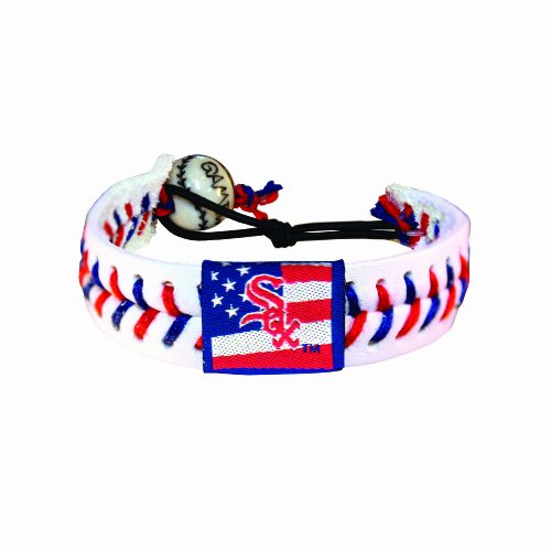 MLB Chicago White Sox Stars and Stripes Baseball Bracelet