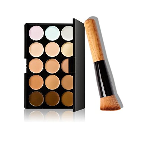 Willtoo 15 Colors Makeup Concealer Contour Palette + Makeup Brush