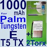 HQRP Replacement Internal Li-Polymer PDA / Handheld Battery for Palm Tungsten E T5 TX PalmOne PDA & 2x Screwdriver and Installation Manual plus HQRP PDA Screen Protector