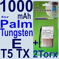 1000mAh Internal Li-Polymer Battery for Palm Tungsten E T5 TX PalmOne PDA