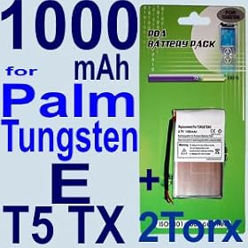 1000mAh Internal Li-Polymer Battery for Palm Tungsten E T5 TX PalmOne PDA
