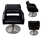 New Design SALON HAIRDRESSING EQUIPMENT FURNITURE BARBER CHAIR 2 Colour (Black)