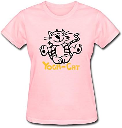 HEVANN Women's Yoga Cat Tee Shirts Small Pink