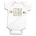 Bump and Beyond Designs Little Sister Shirt, Baby Girl Outfit, Newborn Girl Outfits (0-3 Months),White