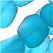 Cultured Sea Glass, Square Nugget Beads 18x17mm, 6 Pieces, Pacific Blue