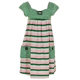 Girls Bonnie Jean Trendy Boutique Green Pink Empire Dress Girls 7-16