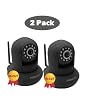 2 PACK Foscam FI8910W Wireless/Wired Pan & Tilt IP/Network Camera with IR-Cut Filter for True Color Images - 8 Meter Night Vision and 3.6mm Lens (67� Viewing Angle) - Black NEWEST MODEL (replaces the FI8918W)