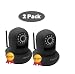 2 PACK Foscam FI8910W Wireless/Wired Pan & Tilt IP/Network Camera with IR-Cut Filter for True Color Images - 8 Meter Night Vision and 3.6mm Lens (67° Viewing Angle) - Black NEWEST MODEL (replaces the FI8918W)