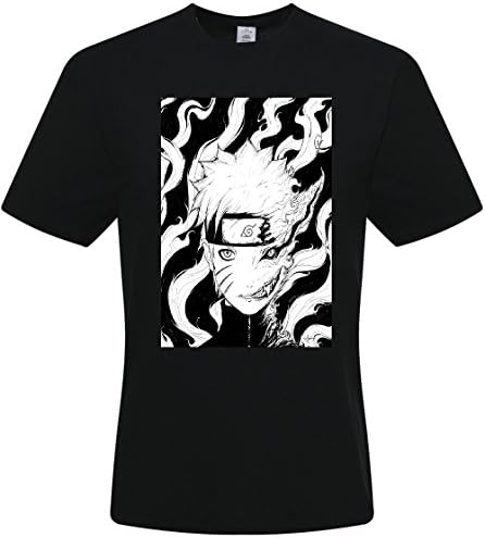 Men's Japanese Anime Naruto T-shirts,(Black X-Large)