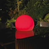 LED BALL, Stehleuchte, Made in England, LED Beleuchtung (7 Farben), Wetterfest (IP 65), inkl.Fernbedien