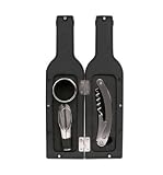 Kikkerland 3-Piece Wine Bottle Accessory Set