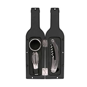 Kikkerland 3-Piece Wine Bottle Accessory Set