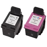 Sophia Global Remanufactured Ink Cartridge Replacement for HP 901XL and HP 901 (1 Black, 1 Color)