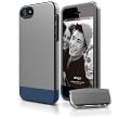 elago S5 Glide Case for iPhone 5 - Semigloss Metallic Dark Gray + Extra Bottom Clip + Front Protection Film + Back Protection Film included - Full Retail Packaging