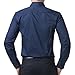 Paul Jones Men's Long Sleeve Slim Fit Dress Shirt Button Down Shirt Navy Blue (M)