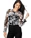 Alfani Silk Floral Crinkle Blouse