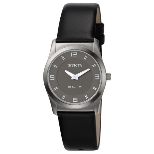 Invicta Women's 5155 Slim Collection Round Black Leather Watch