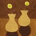 Two Yellow Flowers II by Jamie Oliver - Fine Art Print / Poster - 19.75 x 19.75 Image