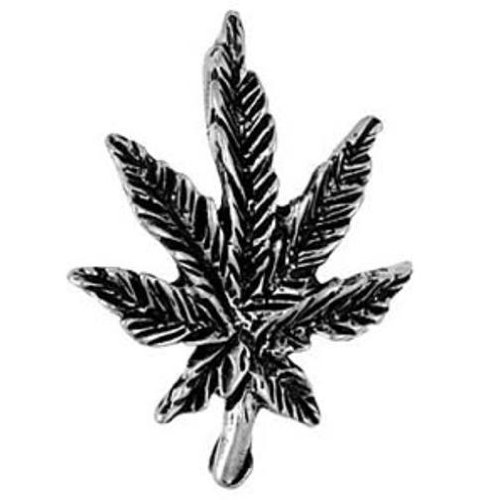 Safe Pewter Marijuana Leaf Charm