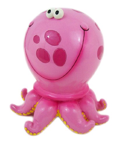 Pink Polka Dot Octopus Bank Piggy