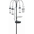 GARDMAN LUXURY WILD BIRD FEEDING STATION KIT + 4 FEEDER