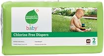 Seventh Generation Chlorine Free Baby Diapers, Stage 2 (12-18 Lbs.), 40 Count (Pack of 4)