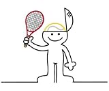 Figur Hat Tennis im Kopf - 24
