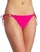 Jessica Simpson Women's Ring String Bikini With Back Shirring, Watermelon, Medium