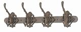 Ornate Victorian Cast Iron Coat Hat Hook Rack Rustic