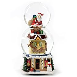 Santa on Chimney Double - Water Globe