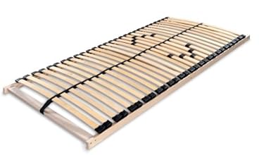 Betten-ABC 4250639100855 Lattenrost MAX 1 NV MZV, zur Selbstmontage mit 28 stabilen Leisten und durchgehenden Holmen, mit mittelzonenverstellung im Beckenbereich, 90 x 200 cm