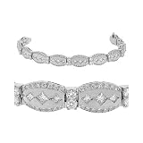 Diamond Bracelet - Medieval Diamond Tennis Bracelet in 18k White Gold