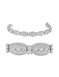 Diamond Bracelet - Medieval Diamond Tennis Bracelet in 18k White Gold