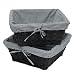 Burlington Baby Large Black Willow Basket Set with Liner, Black