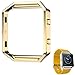 SuperSoldier Fitbit Blaze Accessories/Frame, Stainless Steel Metal, Gold, 1 Count