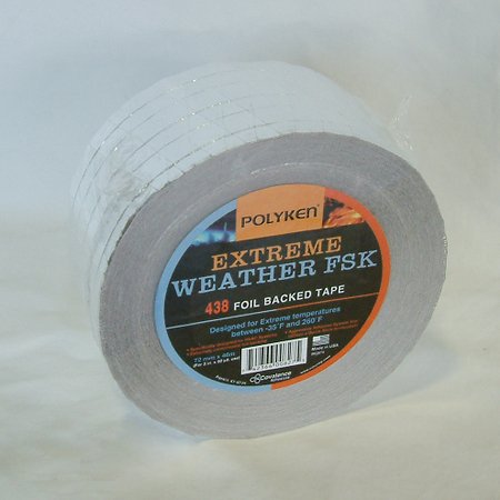 Polyken 438X Extreme Weather FSK (Foil/Scrim/Kraft) Tape: 3 in. x 50 yds. (Silver)